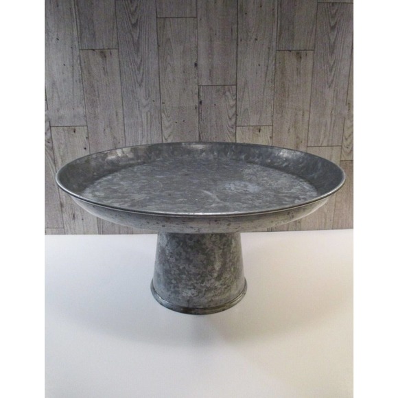 Unbranded Dining Galvanized Cake Cupcake Display Stand Tier Tray